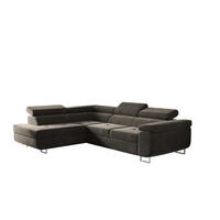 ECKSOFA mit Schlaffunktion und Bettkasten ATOM Braun Links - Braun, Holz/Textil (202/275cm) - Kaiser Möbel