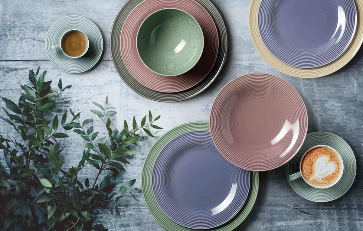 SERVIERPLATTE Beat Color Glaze Salbeigrün 35 x 28 cm - Grün, Keramik (28/2.2/35.3cm) - Seltmann Weiden