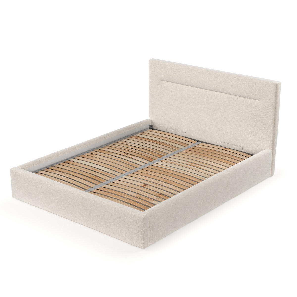 POLSTERBETT Liline 180/200 cm Ecru im Asti Stoff - Ecru/Schwarz, Holz/Holzwerkstoff (180/200cm) - AltaBeds