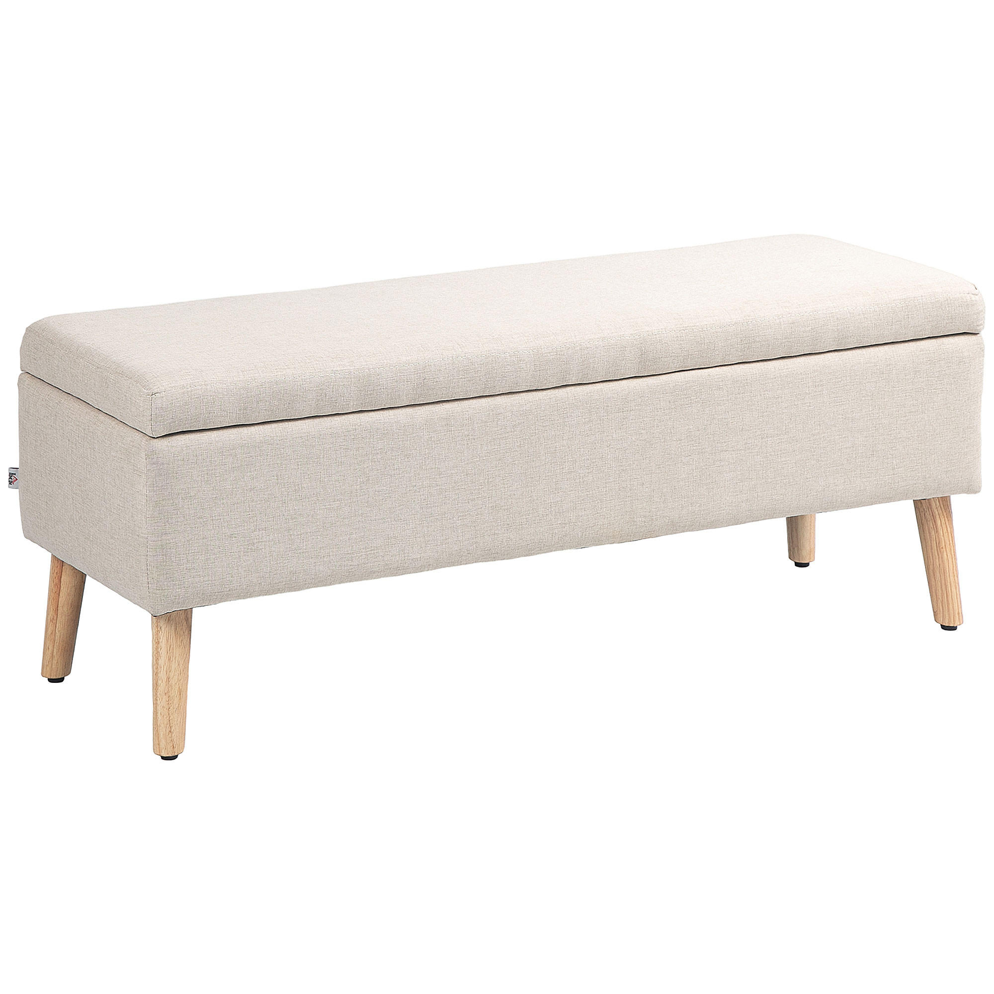 SITZBANK, Beige/Blau/Grau, Polyester, Kautschukholz - Beige, Kunststoff (39/45/110cm) - HOMCOM