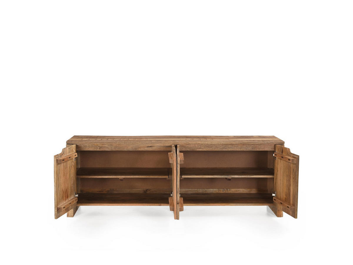 TV Board Sophie Mangoholz 160 cm / 40 cm Natur - Naturfarben, Holz (160/55/40cm) - Villa Möbel