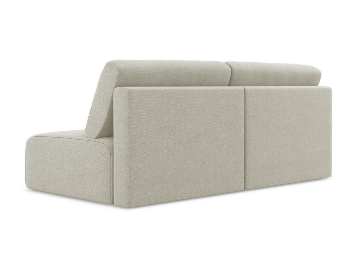 3-SITZER SOFA mit Schlaffunktion Strukturstoff Stoff Beige - Beige/Creme, Kunststoff/Textil (216/79/102cm) - Makamii