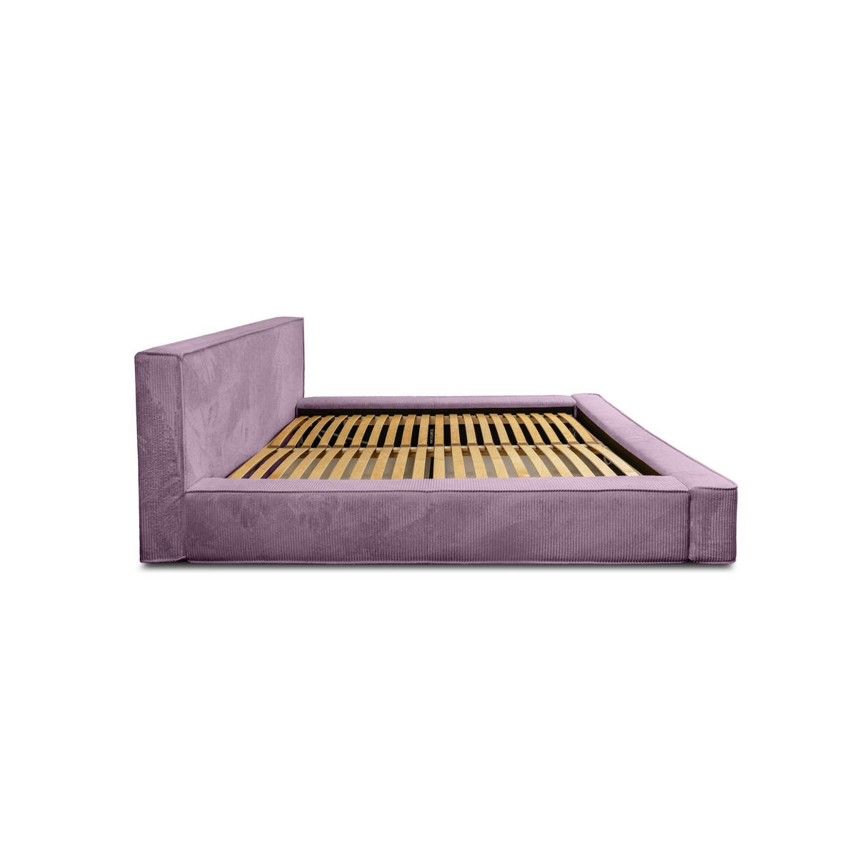 POLSTERBETT Modesto Stoff Lincoln - Flieder, Holzwerkstoff/Textil (180/200cm) - Fun Möbel