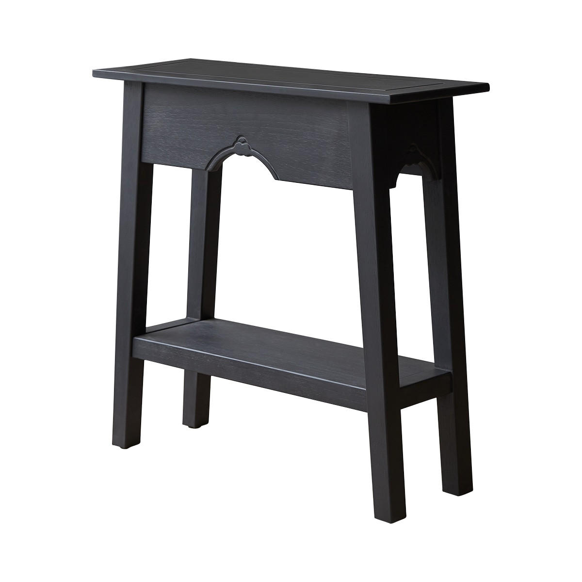 KONSOLENTISCH Thaki Black Schwarz aus Pinie - Schwarz, Holz (30/80/80cm) - Tikamoon