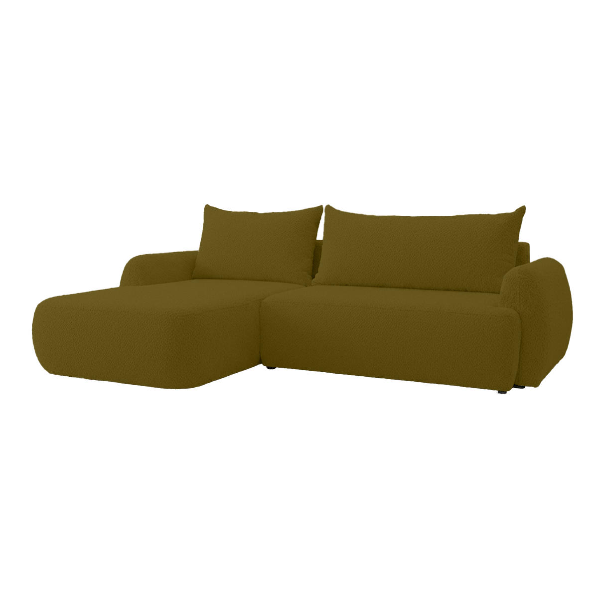 ECKSOFA MUNDUK II mit Schlaffunktion, Olive - Olivgrün, Textil (260/184cm) - Fedve