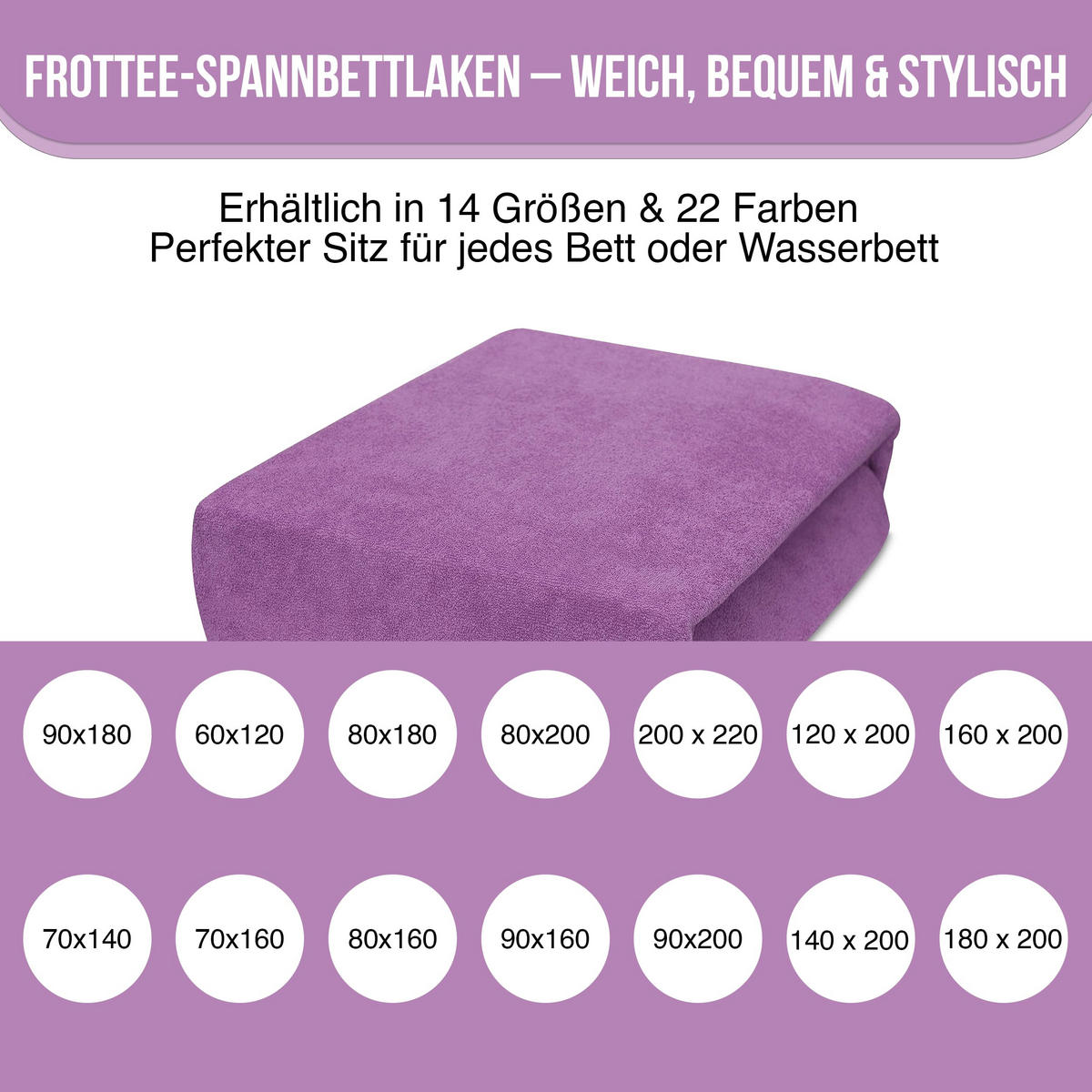 SPANNBETTLAKEN 80/160 cm, Jersey Elastisch 100 % Baumwolle Violett - Violett, Textil (80/160cm) - Best For Home