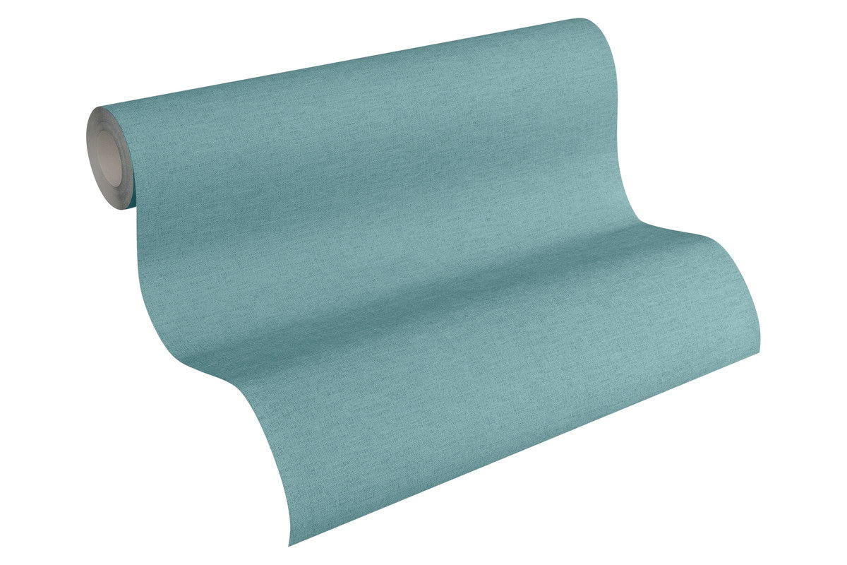 VLIESTAPETE Petrol 53/1005 cm - Petrol, Textil (53/1cm) - KUNSTLOFT