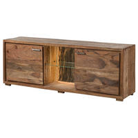 TV-BOARD Akazie 175x40x63 natur lackiert BARK #111 - Naturfarben, Holz (175/63/40cm) - Massivmoebel24