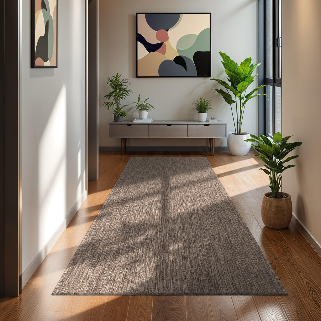 Thumbnail - Paco Home Outdoorteppich, Taupe, Textil, Rechteckig, 80x250 cm, strapazierfähig, für Fußbodenheizung geeignet, Teppiche ...