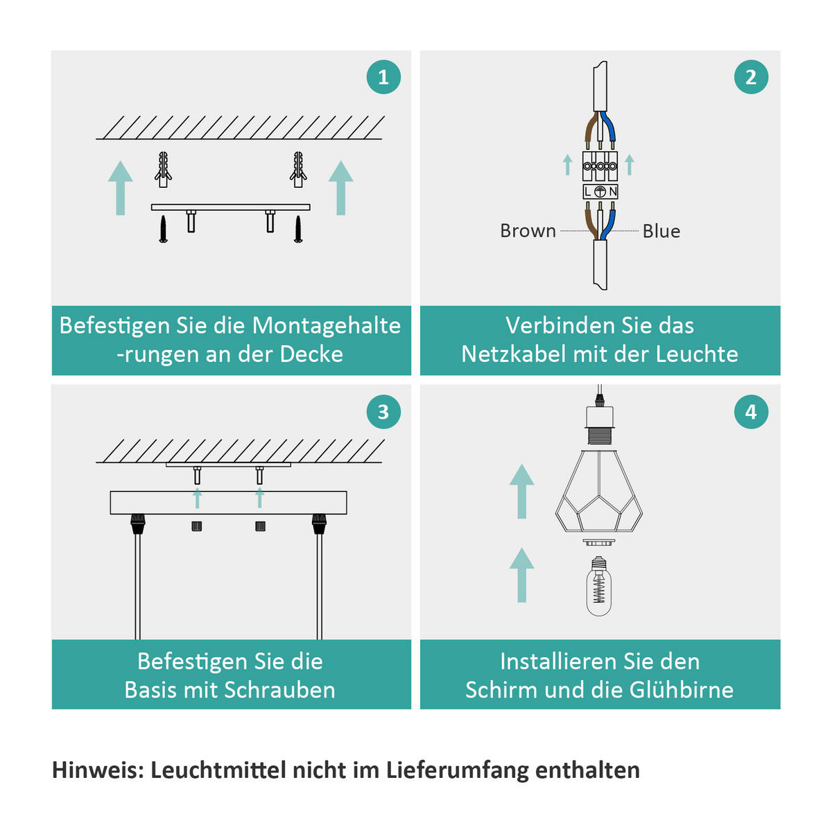PENDELLEUCHTE mit Höhenverstellung, 3-flammig, schwarz - Schwarz, Metall (123/14.9/62.9cm) - EMKE