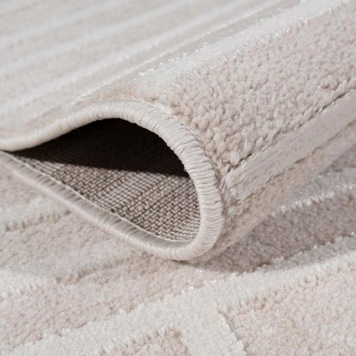 FLACHWEBETEPPICH Boho Creme 160 x 220 cm - Creme, Kunststoff (160/220cm) - TT Home