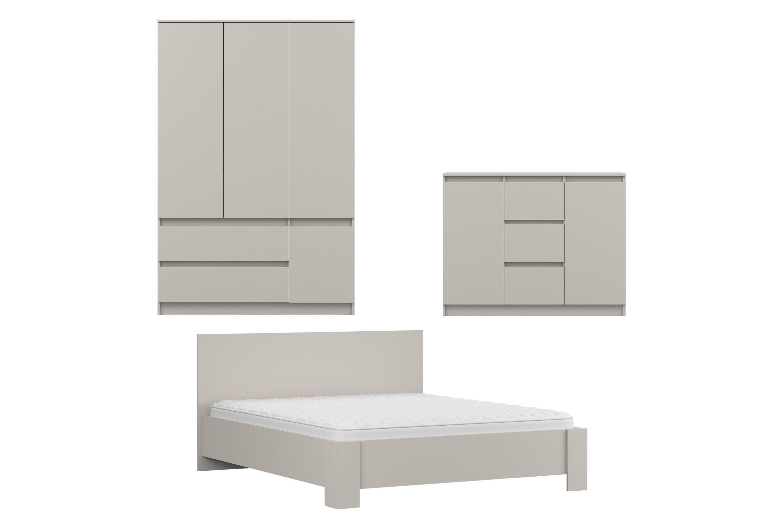 JUGENDZIMMER-SET SIMO G 3-teilig in Kaschmir - Kaschmir, Holzwerkstoff (409/180/207cm) - Deine Möbel 24
