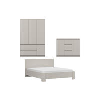 JUGENDZIMMER-SET SIMO G 3-teilig in Kaschmir - Kaschmir, Holzwerkstoff (409/180/207cm) - Deine Möbel 24