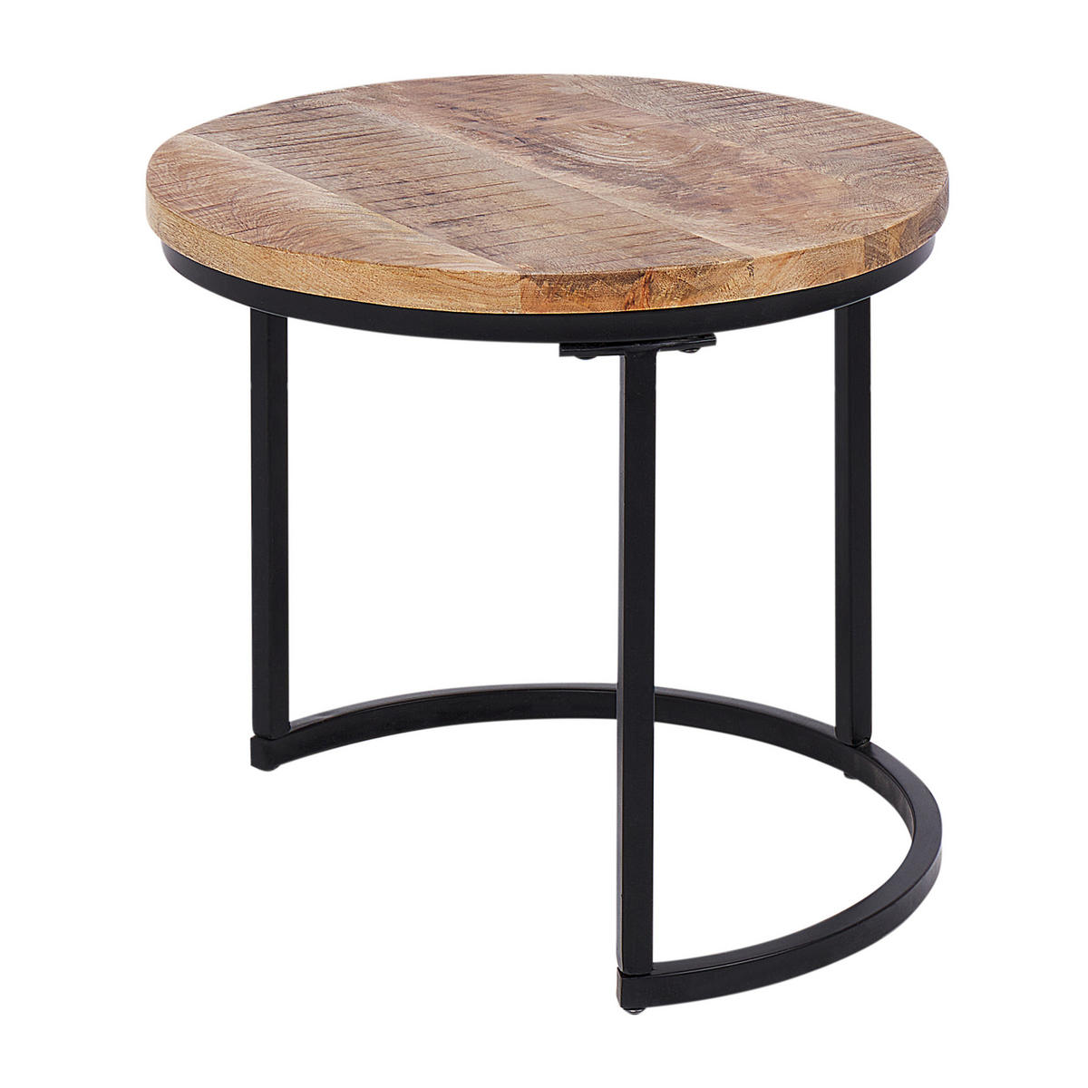 COUCHTISCH 2er-Set Braun - Schwarz, Holz (50/50/40cm) - Beliani