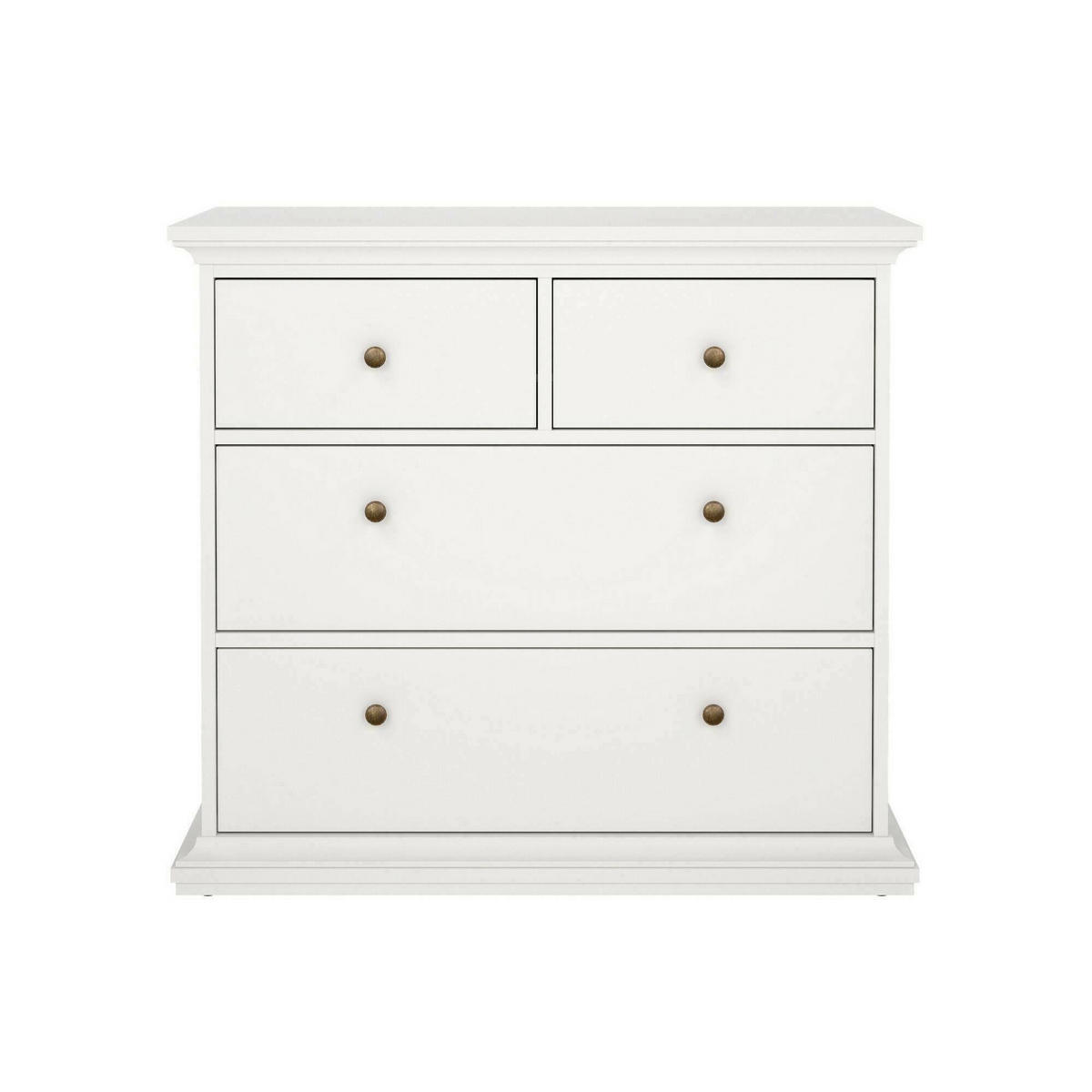 KOMMODE Weiß 48.5/96.2/86.9 cm - Weiß, Holzwerkstoff (96/87/49cm) - DMORA