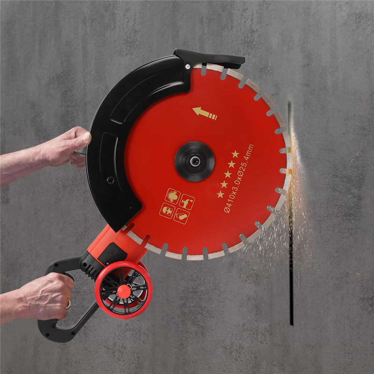 BETONSÄGE 40cm, 3000 U/min - Rot, Metall (42/60/21cm) - Kaket