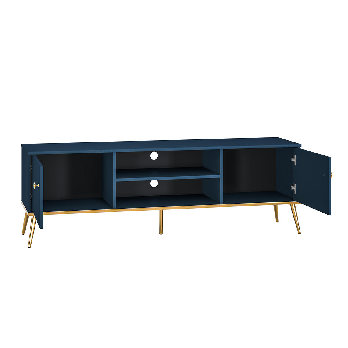 TV-MÖBEL Thalia Blau - Blau, Holzwerkstoff (160/53/40cm) - Petits-meubles