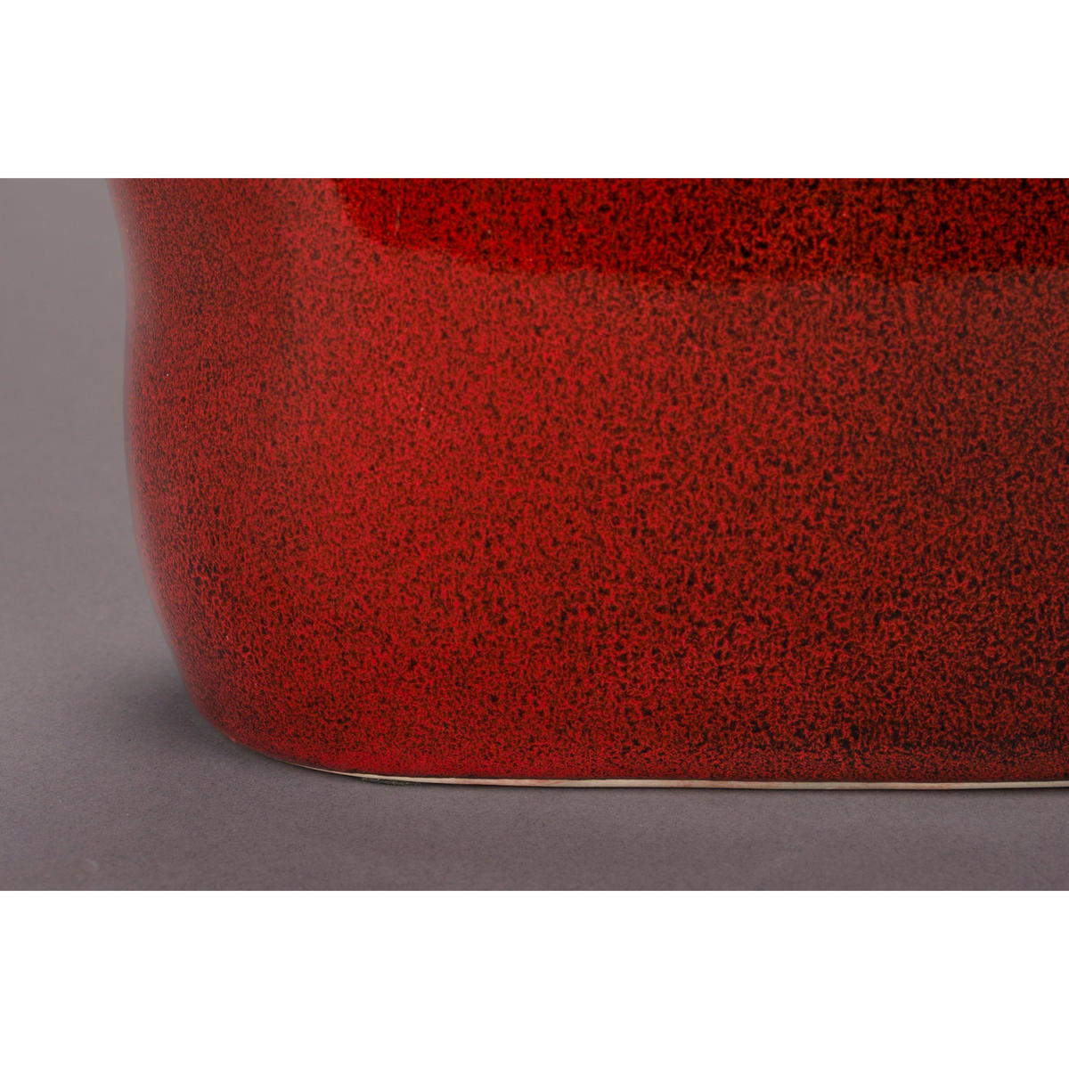 VASE Edna 24 cm Rot - Rot, Keramik (24cm) - Dutchbone