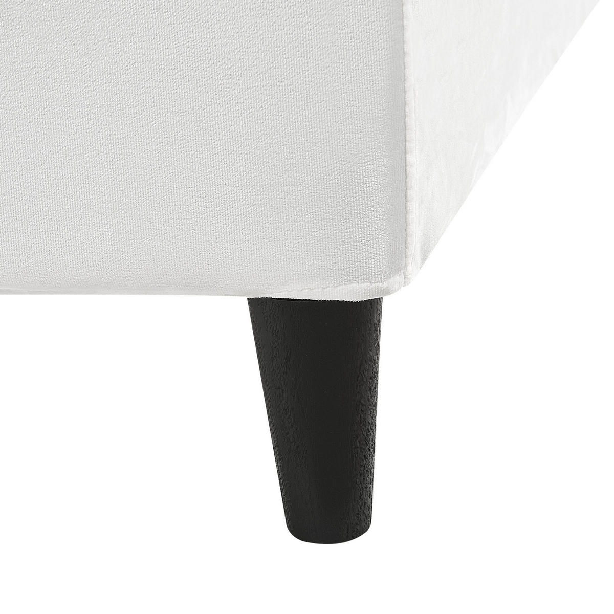 PAT TAPIȚAT 160/200cm alb Fitou - alb, material textil (160/200cm) - Beliani