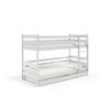 ETAGENBETT SIMBA mit Bettkasten 80x190 cm Weiß - Weiß, Holz (80/190cm) - MASSENO