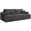 4-SITZER SOFA VIRELLA Dunkelgrau Cord - Dunkelgrau/Schwarz, Textil (240/88/115cm) - MKS