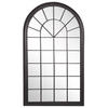 WANDSPIEGEL schwarz Fensteroptik 77/130 cm Trevol - Schwarz, Metall (77/130/5cm) - Beliani