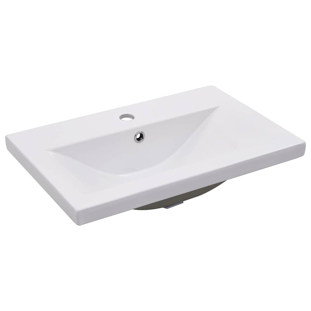WASCHBECKEN Landgraf 61/39.5/18.5 cm - Weiß, Keramik (61/18.5/39.5cm) - Nettlife