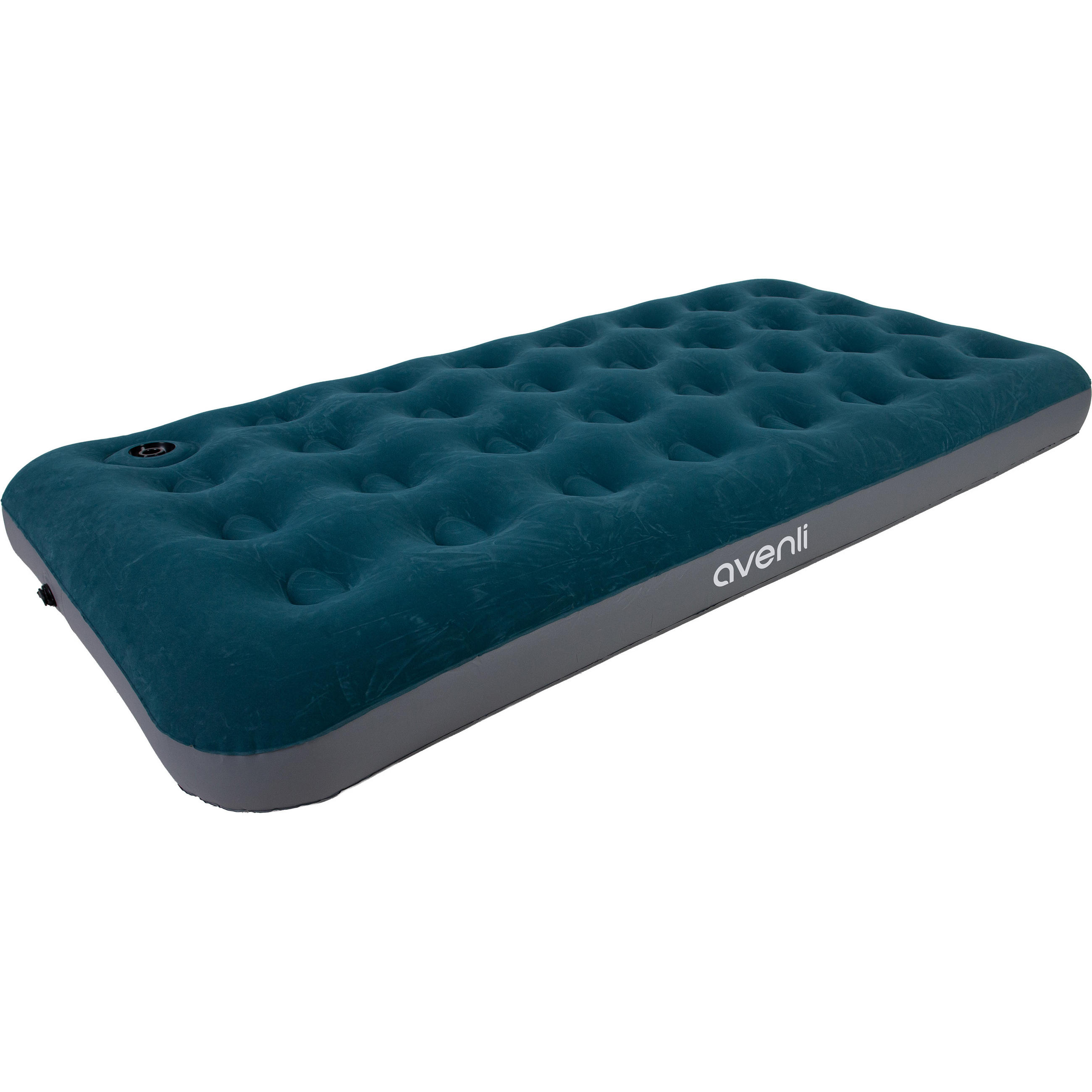 LUFTMATRATZE Camping CloudCoil grün mit eingebauter Fußpumpe 191x99x22cm - Grün, Kunststoff (99/191cm) - Avenli