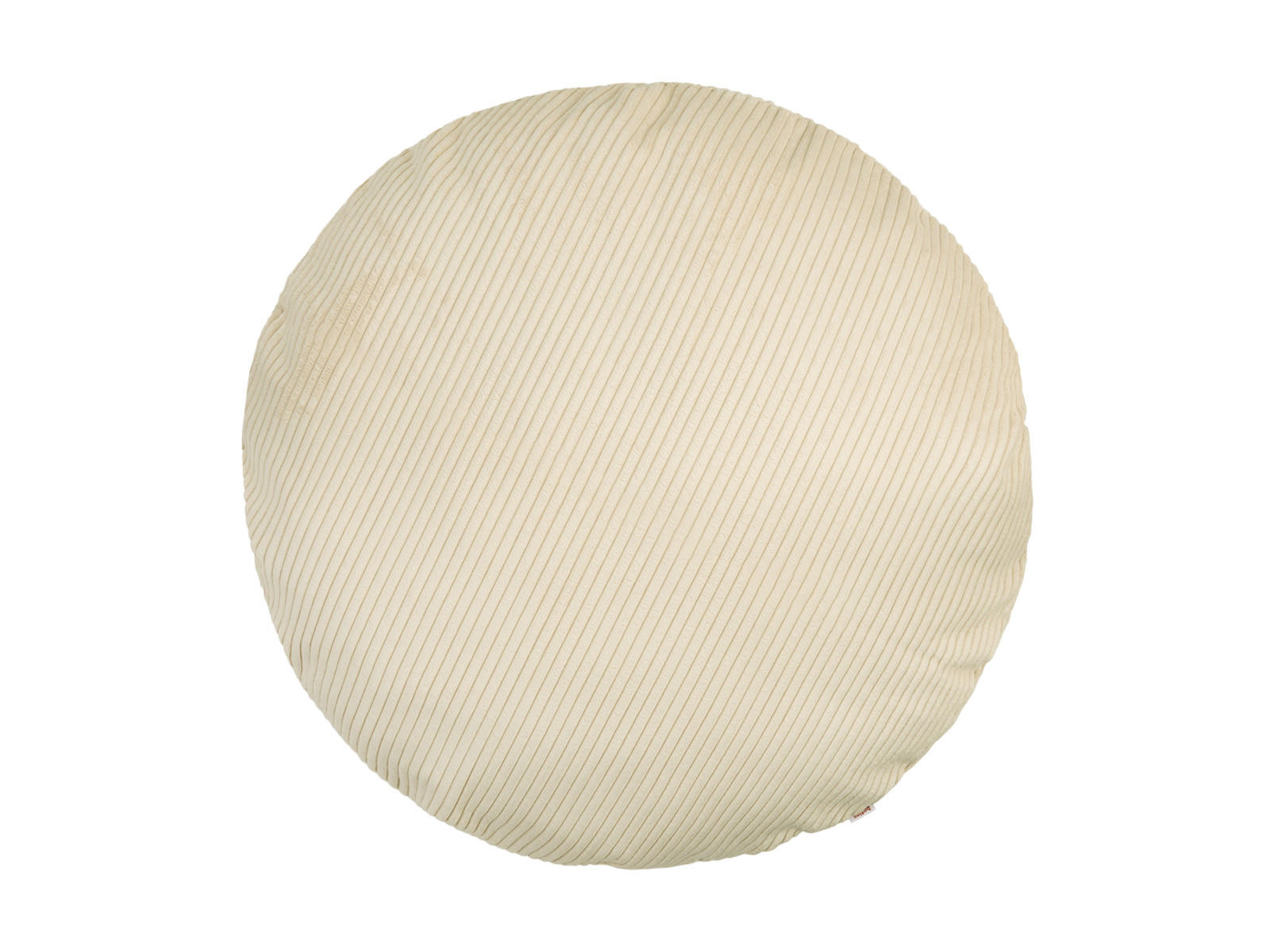 KISSENHÜLLE Rund HYggelig No.2 Block Cord-Samt kreide-beige 80 cm Ø - Ecru, Textil (80/80cm) - beties Heimtextil