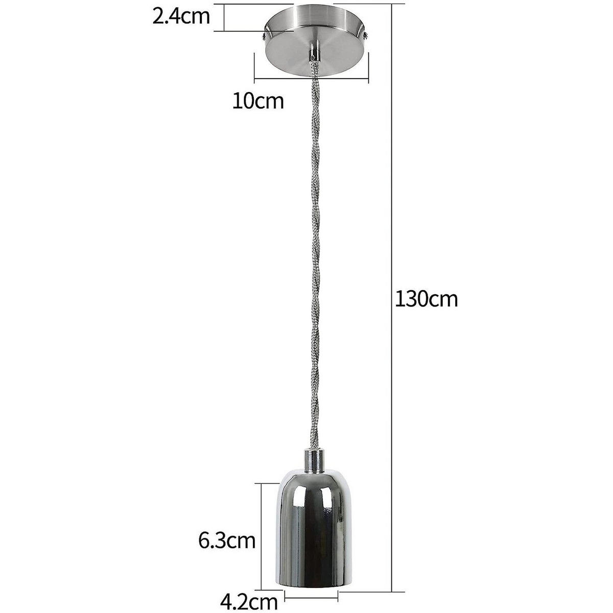 HÄNGELEUCHTE Rainer 10/10/130 cm - Silberfarben, Metall (10/10/130cm) - Nettlife