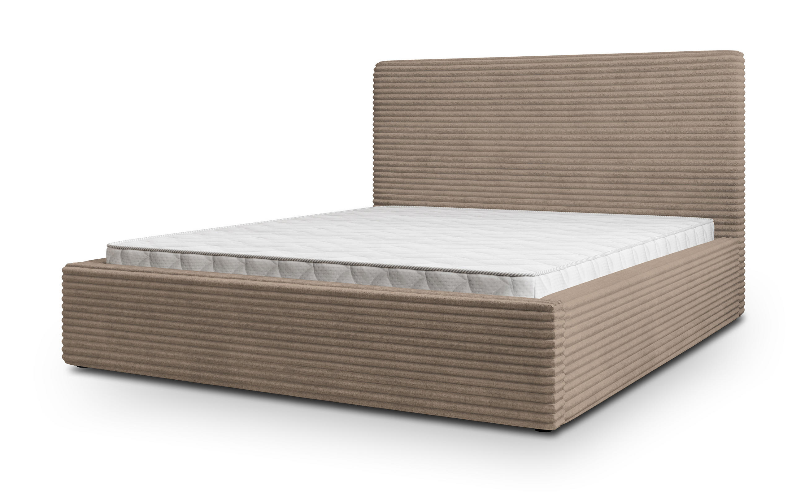 POLSTERBETT MIRETTI 140x200 cm mit Bettkästen - Beige - Beige, Holz (140/200cm) - MASSENO