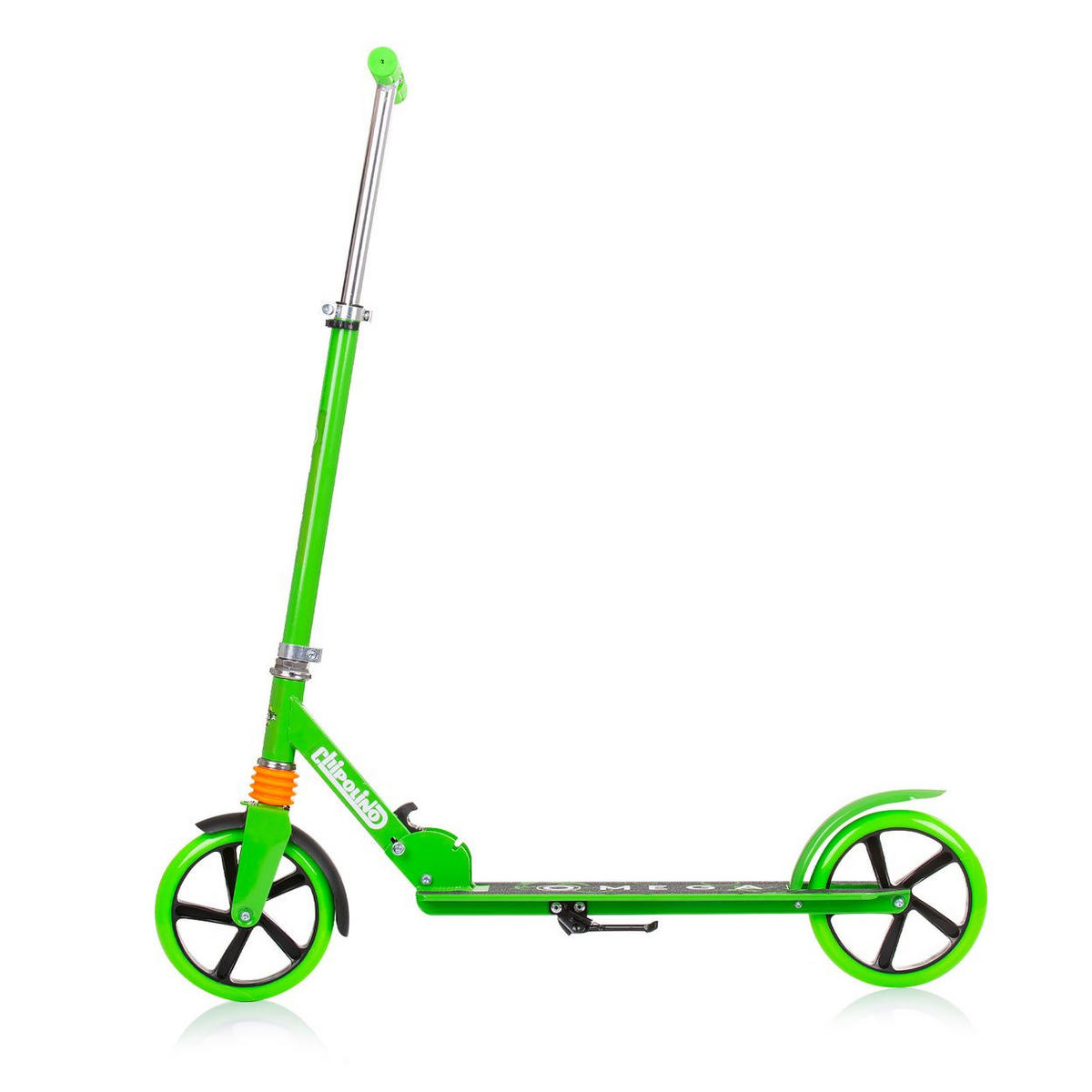 KINDERROLLER Omega grün ABEC-7 Lager verstellbar faltbar Bremse - Grün, Metall (80/34/90cm) - Chipolino