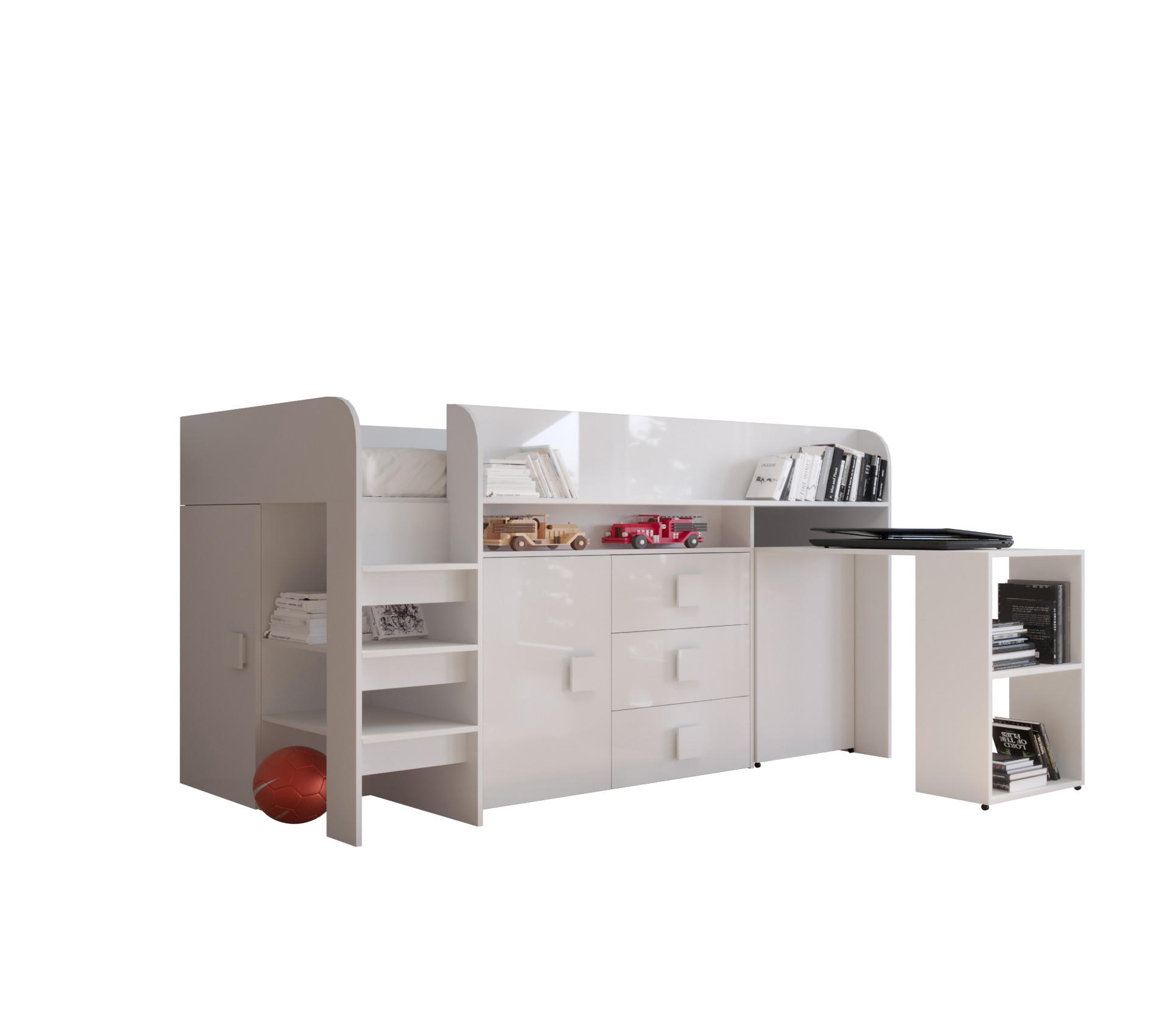 HOCHBETT 203,3/106,6/125 - Weiß, Holz (90/200cm) - MÖBEL KRYSPOL
