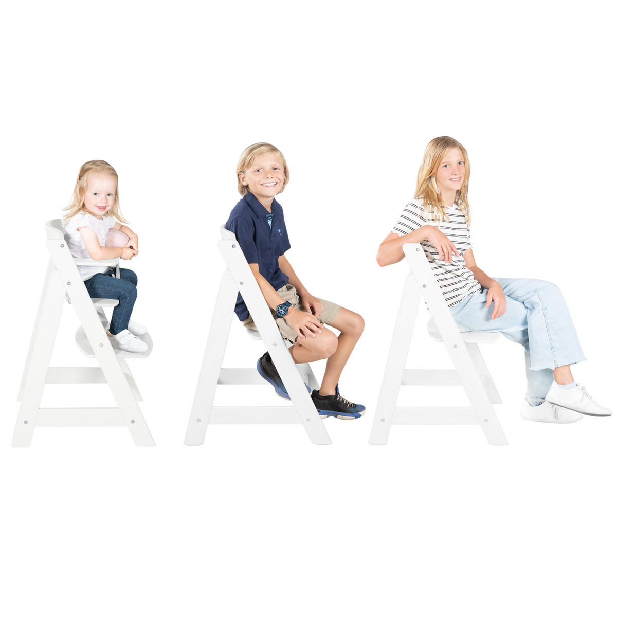 KINDERHOCHSTUHL Sit Up Flex Weiß - Weiß, Holzwerkstoff (44.5/80/54cm) - Roba