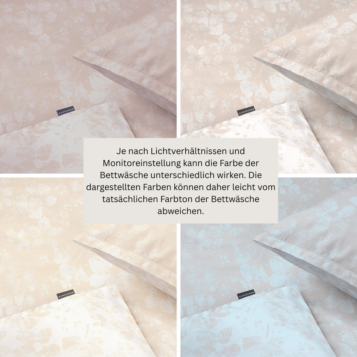 BETTWÄSCHESET Mona - Baumwollsatin - 2-teilig - 135 x 200 cm - Greige - Greige, Textil (135/200cm) - SCHIESSER