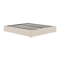 BETTGESTELL mit Bettkasten - 2 Personen - stoff - beige Nulox - Beige, Kunststoff/Textil (160/200cm) - Vente-Unique