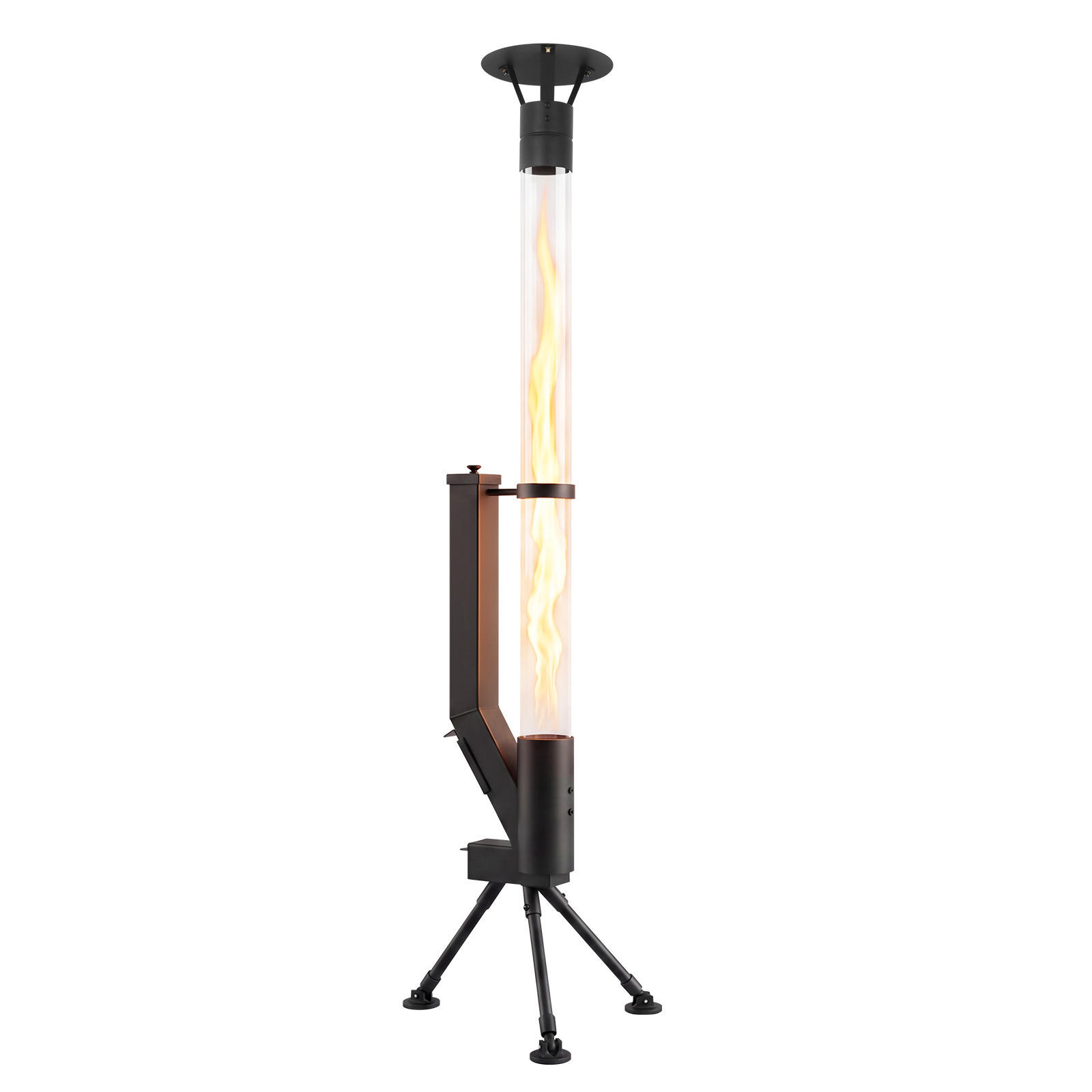 TERRASSENHEIZER Zovmar 44.5/21/167 cm - Schwarz, Glas/Metall (21/167/44.5cm) - ZMH