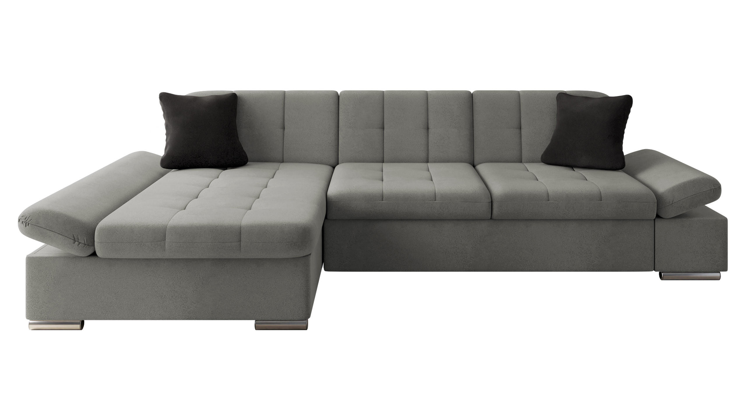 Mirjan24 Ecksofa Silbereichen 278x161 cm
