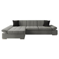 ECKSOFA Malwi, Seite: Links - Silbereichenfarben, Holz/Textil (278/161cm) - MIRJAN24