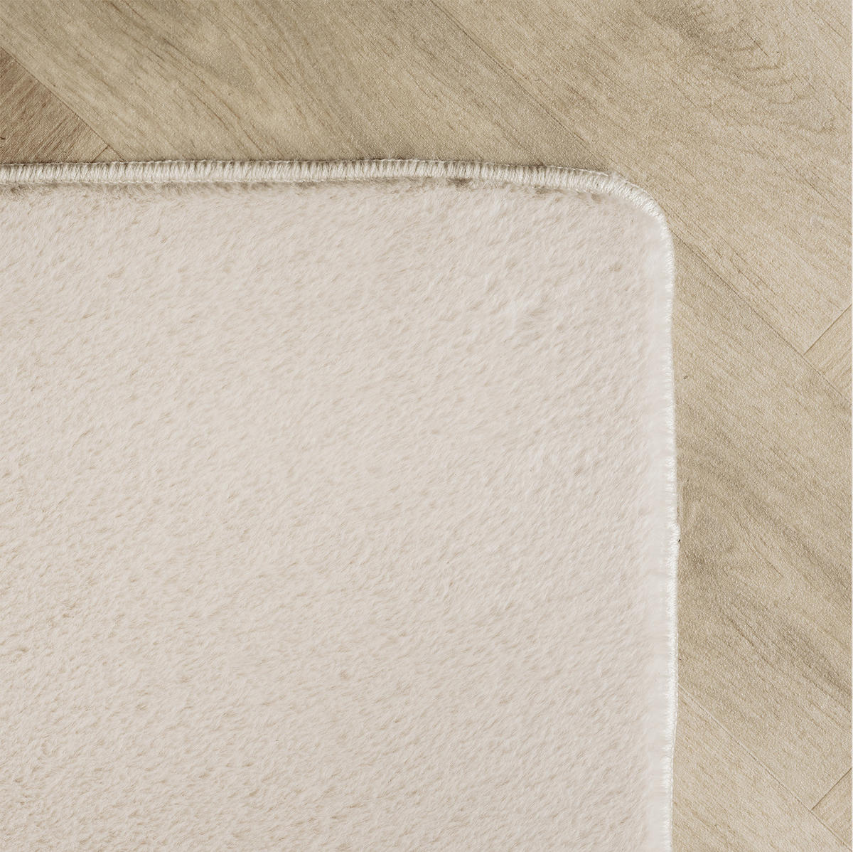 TEPPICH Kurzflor Unifarben Polyester Antirutsch Wohnzimmer Creme Rechteckig 160x220 - Creme, Textil (160/220cm) - KADIMA DESIGN