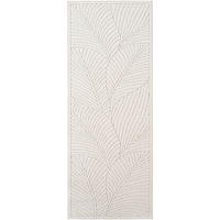 LÄUFER Outdoor, Fußbodenheizung-geeignet, mit Blattmotiv, ENGADIN in Creme, 80 x 150 cm - Creme, Textil (80/150cm) - KADIMA DESIGN