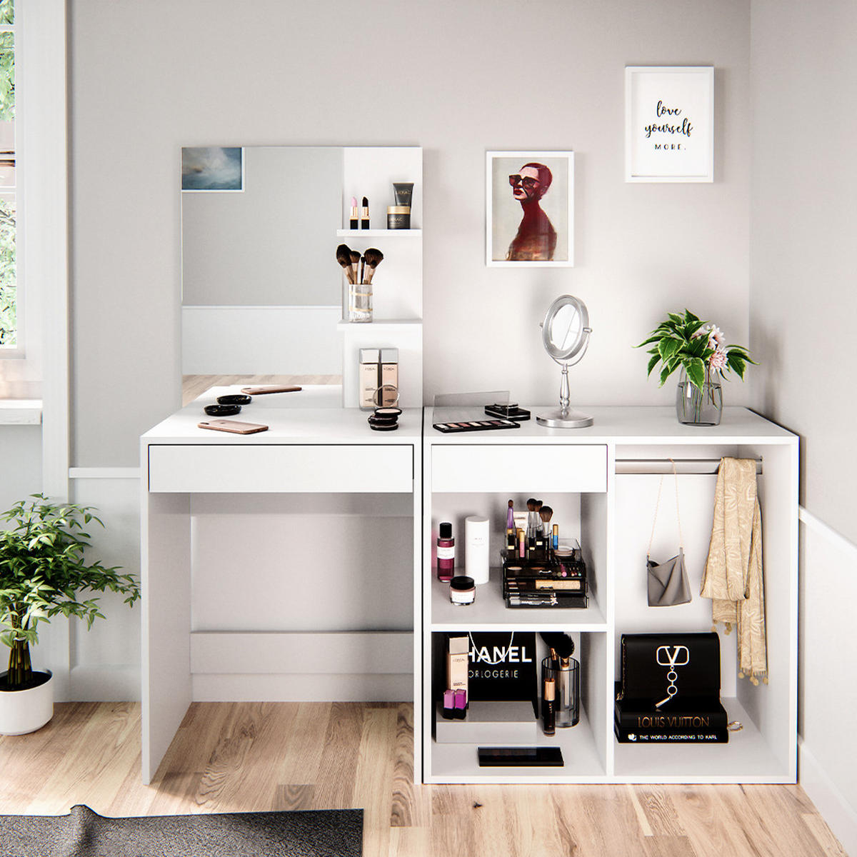 ANSTELLSCHRANK Isabelle Weiß 80.1 x 75 cm - Weiß, Holzwerkstoff (80.1/75/40cm) - Vicco