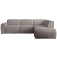 ECKSOFA Bouvi Graubraun rechts - Graubraun/Schwarz, Kunststoff/Textil (220/292cm) - Selsey