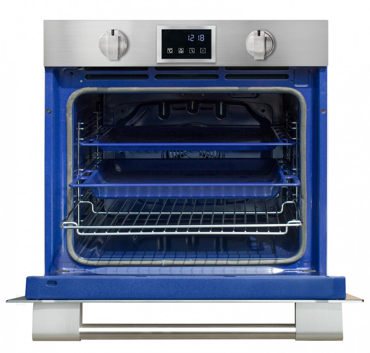 EINBAU-BACKOFEN 60 cm EH 6339+KCT 6115 F Glaskeramik Kochfeld 60cm - Silberfarben, Metall (59.4/59.4/57.5cm) - Kaiser Küchengeräte