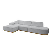ECKSOFA Ottomane Links IREA-L2-v2 - 327x165x80 cm Grau - Grau, Holzwerkstoff/Textil (327/165cm) - ALTDECOR