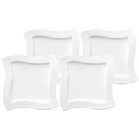 FRÜHSTÜCKSTELLER NewWave weiß 24 x 24 cm 4er Set - Weiß, Keramik (24cm) - Villeroy & Boch