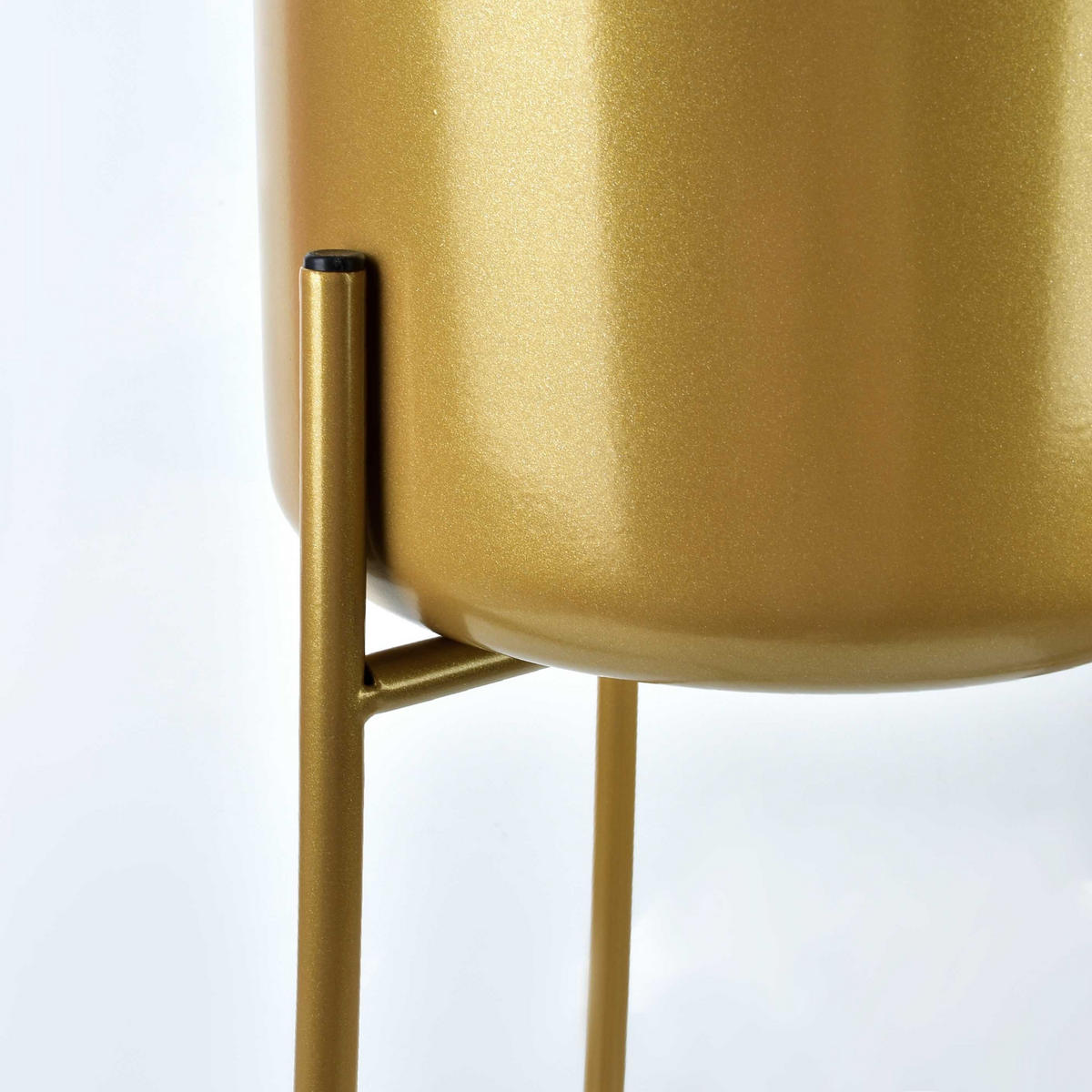 BLUMENTÖPFEN Swen Gold 19/19/77 cm Metall - Goldfarben, Metall (19/77cm) - Mondex