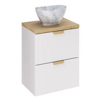 WASCHTISCHKOMBI 60 cm 3 Teile - Aster White A BM422 in Weiß/Matt - Weiß, Holz (60/50/46.5cm)