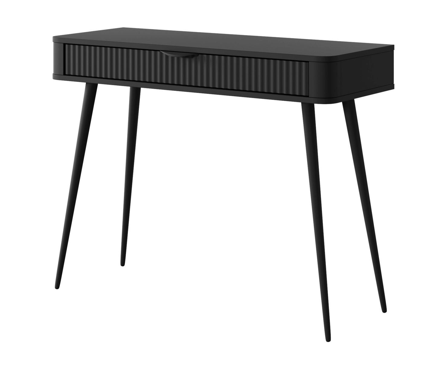 Emporius Schminktisch Schwarz 100x78x38 cm