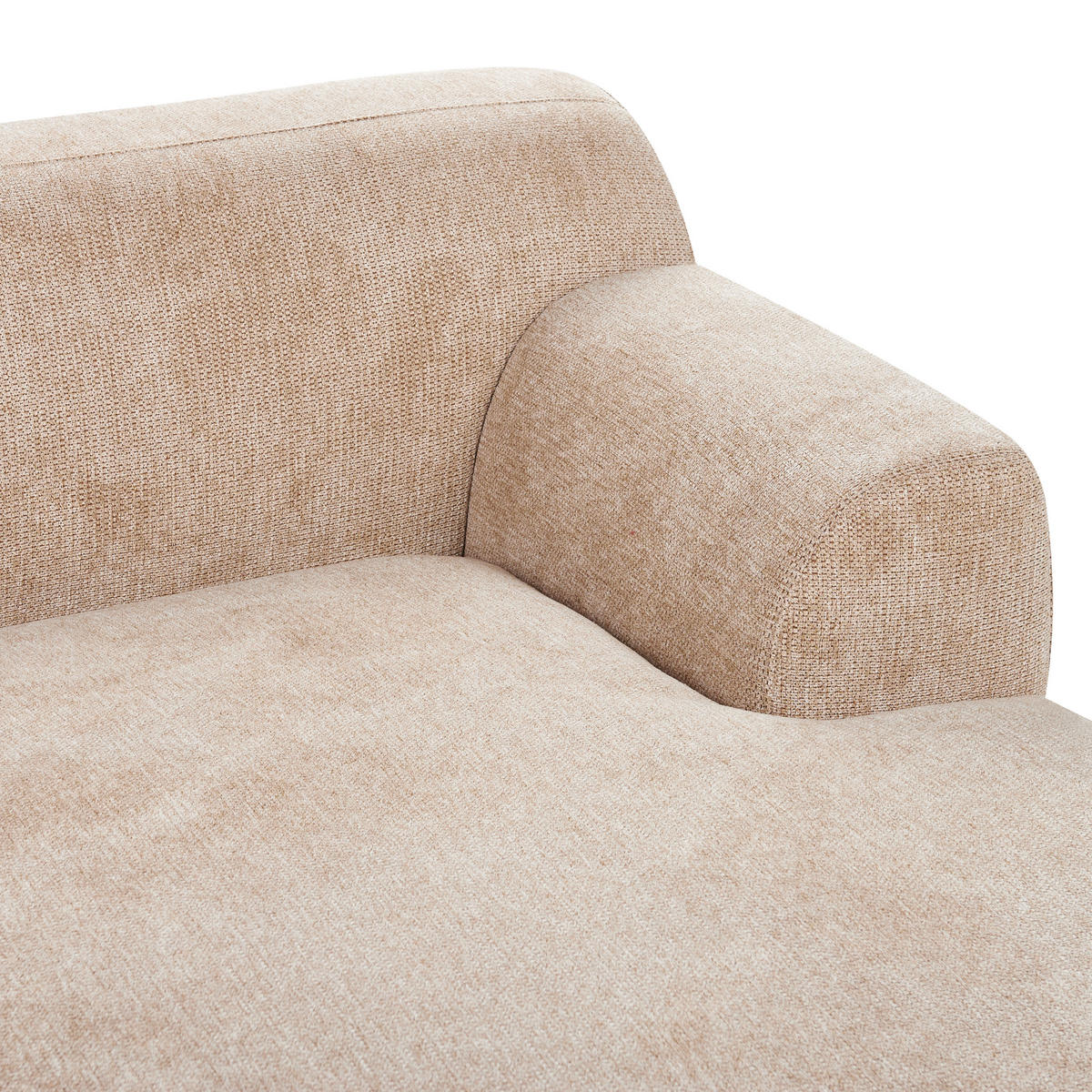 ROHOVÁ POHOVKA 3-místná Látka Béžová levostranná Holt - béžová, textil (241/159cm) - Beliani